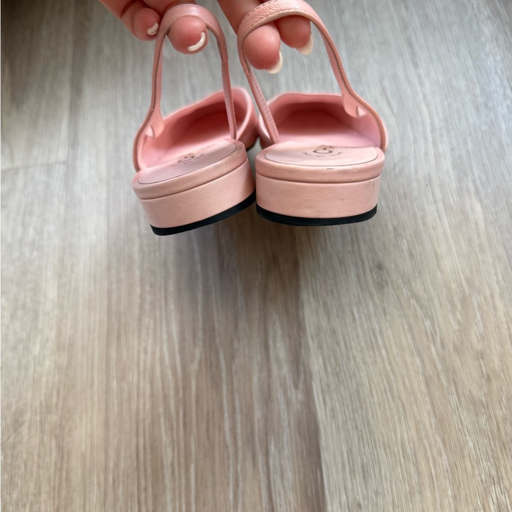 CHANEL Pink and Black Two-Tone Slingback Flats - Picture 6 of 8
